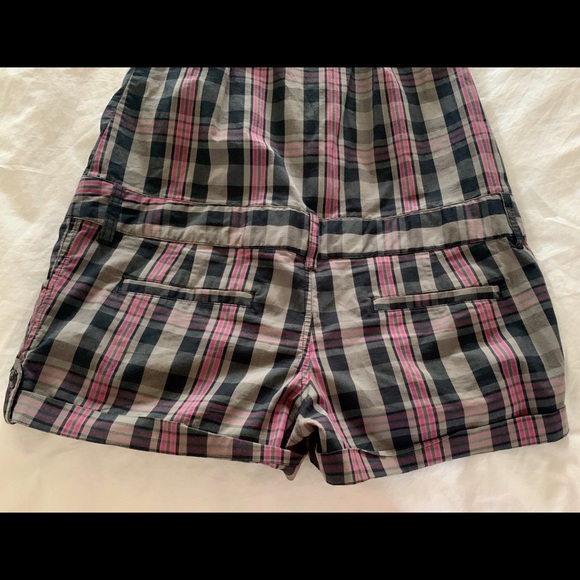 Anchor Blue Plaid Button up Tube top Romper - Picture 6 of 7